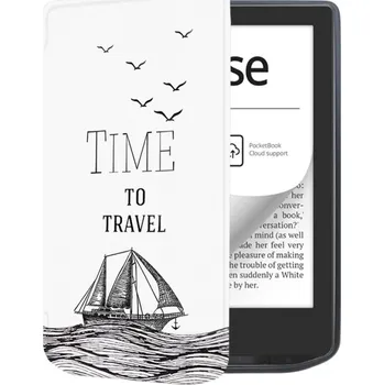 Pouzdro na tablet VSECHNONAMOBIL 75396 ART Zaklápěcí pouzdro pro Pocketbook 629 Verse / Pocketbook 634 Verse Pro TIME TO TRAVEL