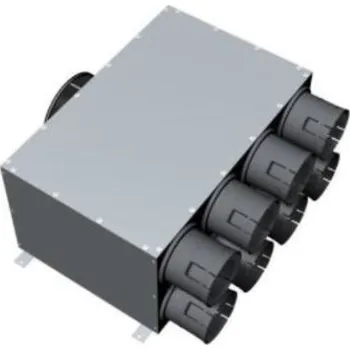 kanalizace Ostatní Distribuční box DN160, 8 vyústků DN90, přímý, pro rozvody vzduchu, pozinkovaná ocel/PP