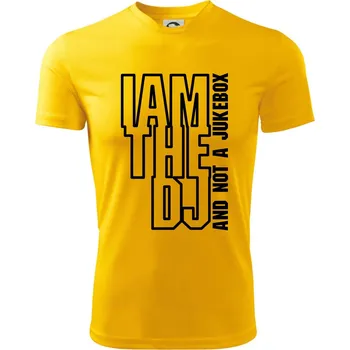 Chlapecké oblečení Iam the dj and not a jukebox na výšku - Dětské triko sportovní (dresovina) - 134 cm/8 let ( Žlutá )