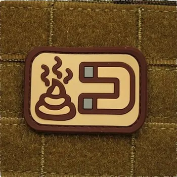 Nášivka JACKETS TO GO Nášivka SHIT MAGNET plast DESERT