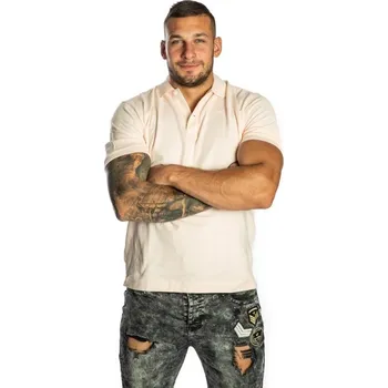 Pánské tričko Robe di Kappa AARAU polo X74-světle růžová 2XL