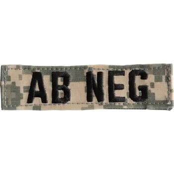 Nášivka Nášivka krevní skupina AB NEG VELCRO ACU DIGITAL