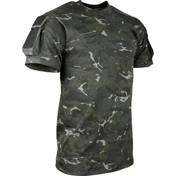 Pánské tričko KOMBAT Triko TACTICAL VELCRO krátký rukáv BTP BLACK L BTP BLACK