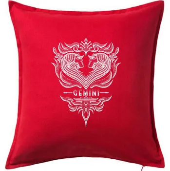 Polštář Gemini - vintage - Polštář 50x50 - 50x50 - Včetně výplně ( Červená )