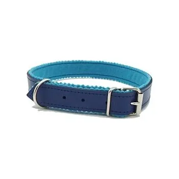 Obojek pro psa Obojek na psa kožený 60cm/24mm modrý