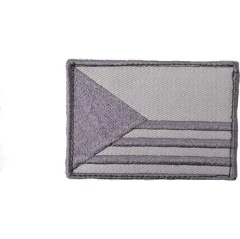Nášivka Nášivka VLAJKA ČR PRUHY 7,5 x 5,5cm velcro ŠEDÁ