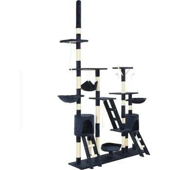 Škrabadlo pro kočky se sisalovými sloupky 230-250 cm modré IM_170621
