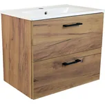 A - Interiéry Skříňka s umyvadlem Agora 60 zlatý dub, 61x52x40