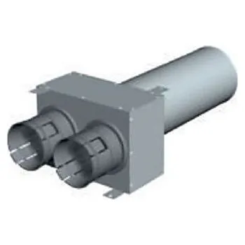 Kanalizační potrubí Ostatní Stropní/stěnový box DN125, 2 vyústky DN75, rovný, průchozí, pro talířový ventil, pozinkovaná ocel/PP