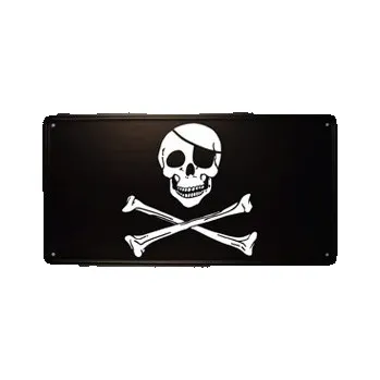 Plechová cedule Cedule plechová pirátská lebka a zkřížené hnáty