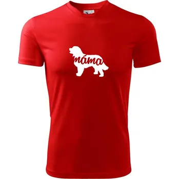Bernský salašnický pes máma obrys - Dětské triko sportovní (dresovina) - 134 cm/8 let ( Červená )