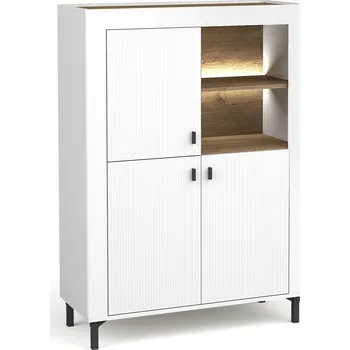 Komoda Nábytek PEGAS s.r.o. Komoda MOSSA MO5, Dub Whisky/Bílá Mat