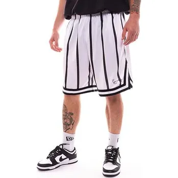 Pánské kraťasy Kraťasy Karl Kani Small Signature Striped Mesh Shorts white/black velikost XL