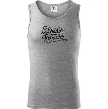 Labrador - nápis okrasný - Tílko pánské Core - 2XL ( Tmavě šedý melír )