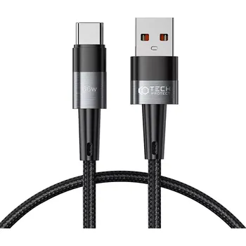 Datový kabel Kabel Tech-Protect UltraBoost YJ-0031 USB-A na USB-C 66W/6A 50cm černý/šedý