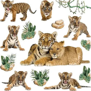 Samolepící dekorace Samolepící dekorace Tigers, 30 x 30 cm