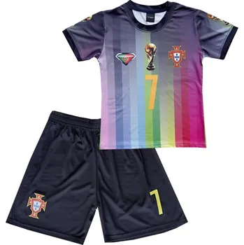Fotbal Numberoplus Dětský fotbalový dres Komplet - Ronaldo CR7 Rainbow Velikost: 13 let (vel.152)