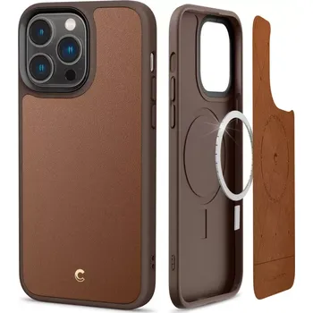 Pouzdro na mobilní telefon Pouzdro SPIGEN CYRILL KAJUK MAG MAGSAFE IPHONE 14 PRO MAX - Saddle Brown