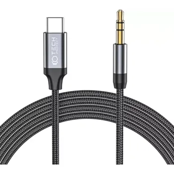 Audio redukce TECH-PROTECT ULTRABOOST TYPE-C TO AUX MINI JACK 3.5MM CABLE 100CM (9490713929070)