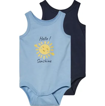 Chlapecké tričko lupilu® Chlapecké body, 2 kusy (50/56, světle modrá / navy modrá)