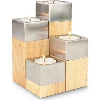 Svícen DŘEVĚNÉ SVÍCNY ROMINOX-set 4 kusů,moderním design