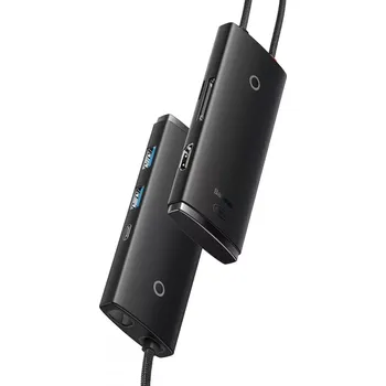 USB hub Baseus Lite Series Hub 6w1 USB-C na 2x USB 3.0 + USB-C + HDMI + SD/TF (černý)