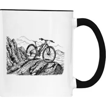 Hrnek malý barevný s potiskem Horské kolo