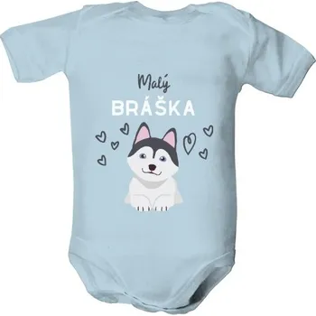 Kojenecký body Dětské body s potiskem Malý bráška - Husky dětské