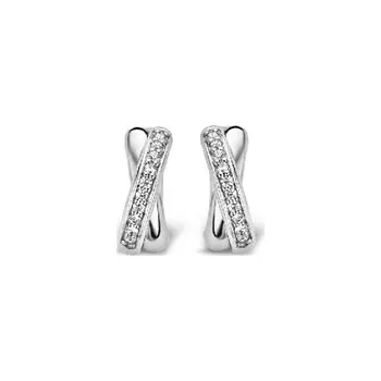 Náušnice Kruhové náušnice TI SENTO se zirkony 7667ZI