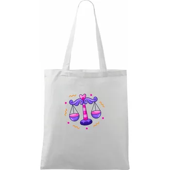 Váhy veselý motiv - Taška bavlněná - 42 x 38 cm ( Bílá )