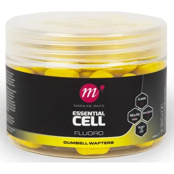 Boilies Mainline Dumbell Fluoro Wafters Essentiall Cell 12x15mm Yellow