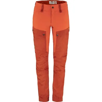 kalhoty turistické dámské FJÄLLRÄVEN Keb Trousers W Short, Cabin Red-Rowan Red - 42
