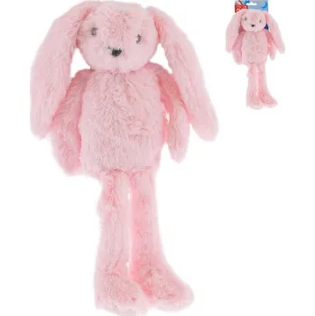 plyšák PLYŠ Zajíček růžový 37cm dlouhé nohy Mini Club (plyšová hračka)