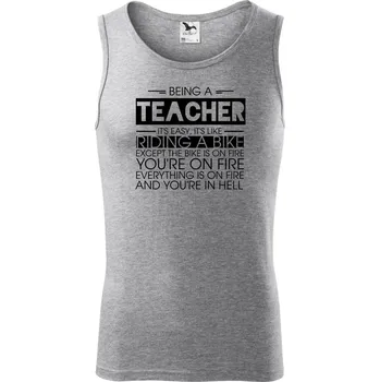 Being a teacher - bike - Tílko pánské Core - 2XL ( Tmavě šedý melír )