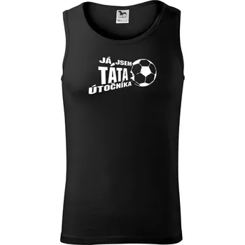 Pánské termoprádlo Já jsem táta - máma utočník - fotbal - Tílko pánské Core - L ( Černá )