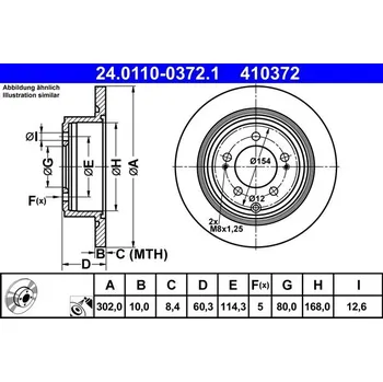 Brzdový kotouč Brzdový kotouč ATE 24.0110-0372.1
