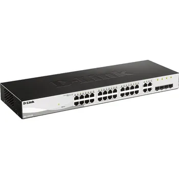 Switch D-Link DGS-1210-24 28-port Gigabit Smart Switch, 24x GbE, 4x RJ45/SFP, fanless
