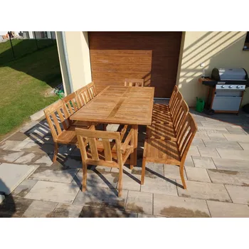 Zahradní sestava Nábytek Texim ARUBA masivní teakový set 1+2+8 pro 10 osob