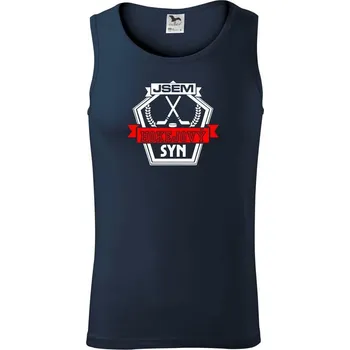 Jsem hokejový syn - Tílko pánské Core - M ( Námořní modrá (velmi tmavá - téměř černá) )