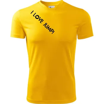 Chlapecké tričko I love Jump! - Dětské triko sportovní (dresovina) - 158 cm/12 let ( Žlutá )