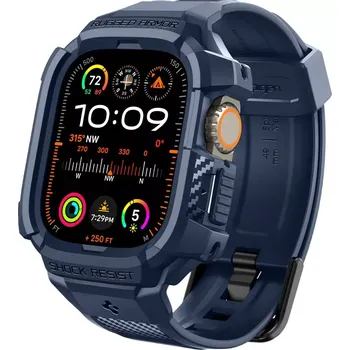 Ostatní příslušenství k chytrým hodinkám Spigen Rugged Armor Pro Apple Watch Ultra 1/2/3 (49mm) - Navy Blue