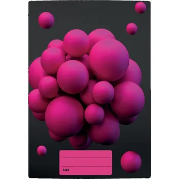 Sešit sešit 544 s 3D motivem, A5, 40 listů,linkovaný, motiv atomy