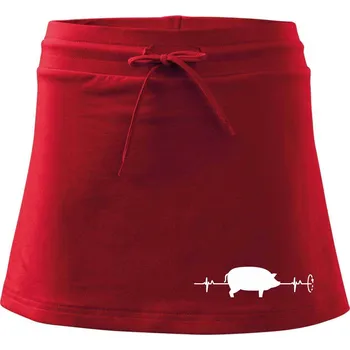 Dámská sukně EKG gril - Sportovní sukně - two in one - M ( Červená )