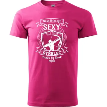 Pánské tričko Nesnáším být sexy - Střelec - Klasické pánské triko vyšší gramáže - XL ( Purpurová )