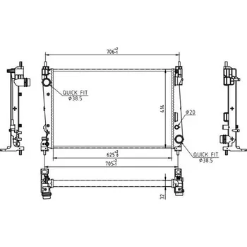 Chladič motoru Chladič, chlazení motoru HART 605 929