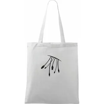 Konektory - Taška bavlněná - 42 x 38 cm ( Bílá )