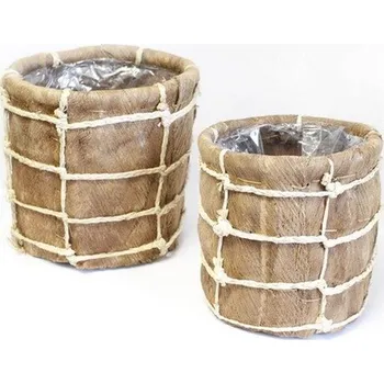 Květináč Eine Welt Handel Pirsch Kokosovo-banánový květináč s plastovou vložkou z Filipín