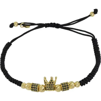 Náramek sZlato.cz 0003 Černý provázkový náramek 3,81g Délka: 14 - 22 cm, Váha: 3,81g