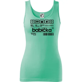 Dámské tričko Čárový kód babička - Dámské tílko - 2XL ( Mátová )