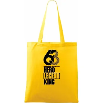 Nákupní taška Hero, Legend, King x Queen 1963 - Taška bavlněná - 42 x 38 cm ( Žlutá )